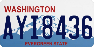 WA license plate AYI8436