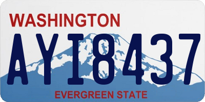 WA license plate AYI8437