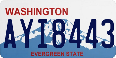 WA license plate AYI8443