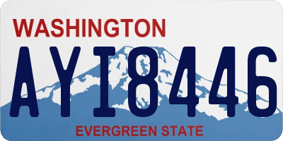 WA license plate AYI8446
