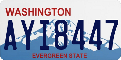 WA license plate AYI8447