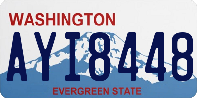 WA license plate AYI8448