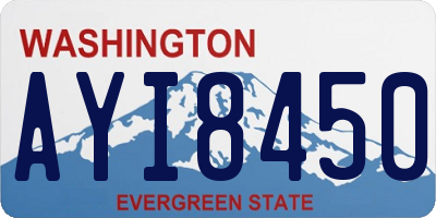 WA license plate AYI8450