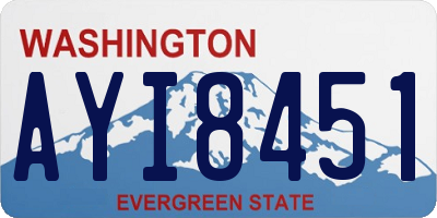 WA license plate AYI8451