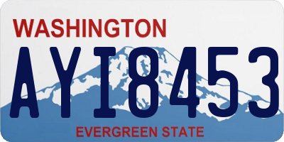 WA license plate AYI8453