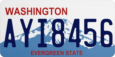 WA license plate AYI8456