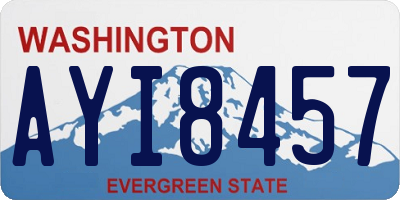 WA license plate AYI8457