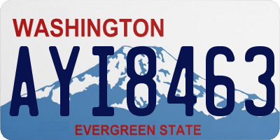 WA license plate AYI8463