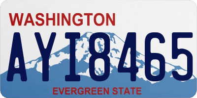 WA license plate AYI8465
