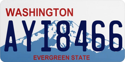 WA license plate AYI8466