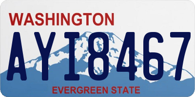 WA license plate AYI8467