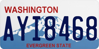 WA license plate AYI8468