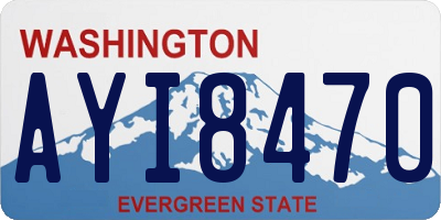 WA license plate AYI8470