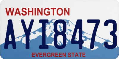 WA license plate AYI8473