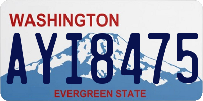 WA license plate AYI8475