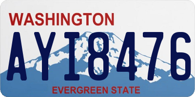 WA license plate AYI8476