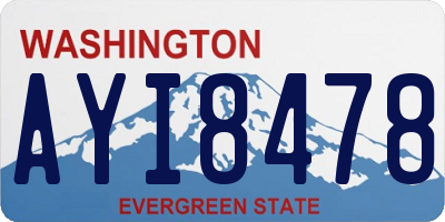 WA license plate AYI8478