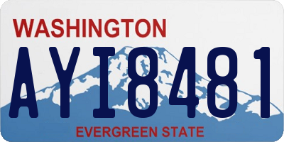 WA license plate AYI8481
