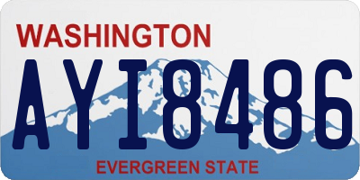 WA license plate AYI8486