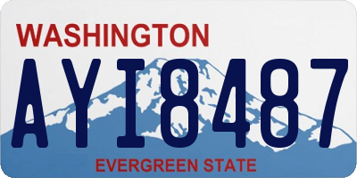 WA license plate AYI8487