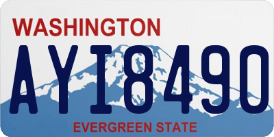 WA license plate AYI8490