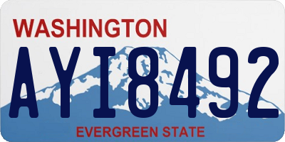 WA license plate AYI8492