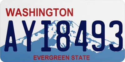 WA license plate AYI8493
