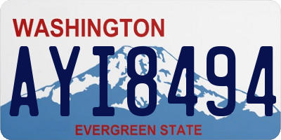 WA license plate AYI8494