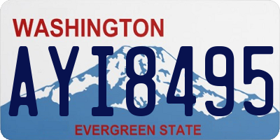 WA license plate AYI8495