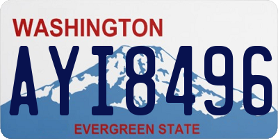 WA license plate AYI8496