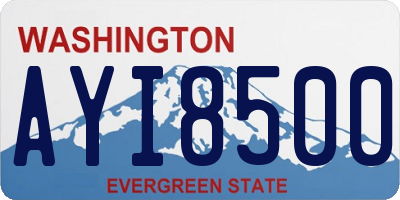 WA license plate AYI8500