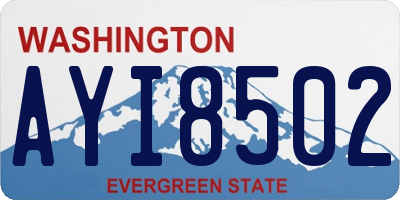 WA license plate AYI8502