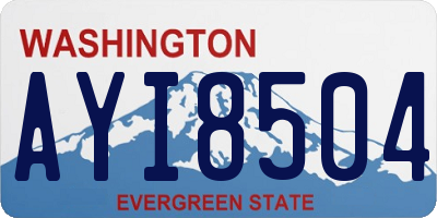 WA license plate AYI8504