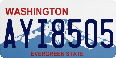 WA license plate AYI8505