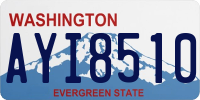 WA license plate AYI8510