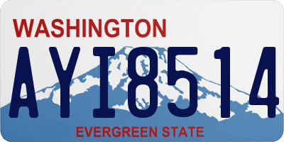 WA license plate AYI8514