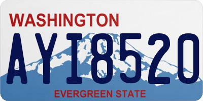 WA license plate AYI8520