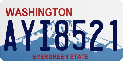 WA license plate AYI8521