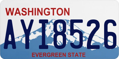 WA license plate AYI8526