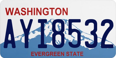 WA license plate AYI8532