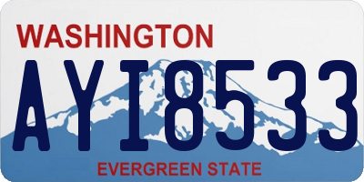 WA license plate AYI8533