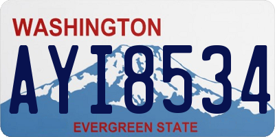 WA license plate AYI8534