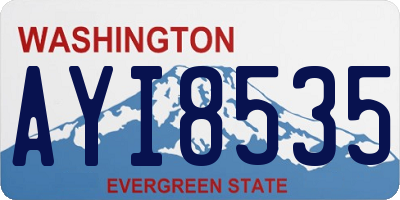 WA license plate AYI8535