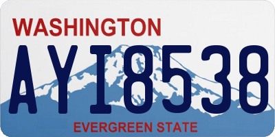 WA license plate AYI8538