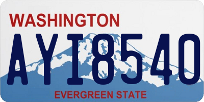 WA license plate AYI8540