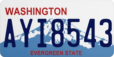 WA license plate AYI8543