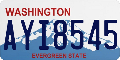 WA license plate AYI8545