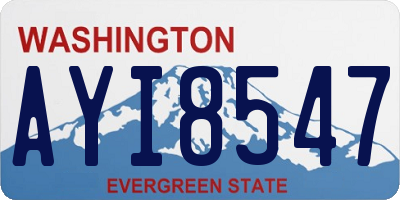 WA license plate AYI8547