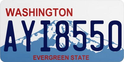 WA license plate AYI8550