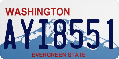 WA license plate AYI8551